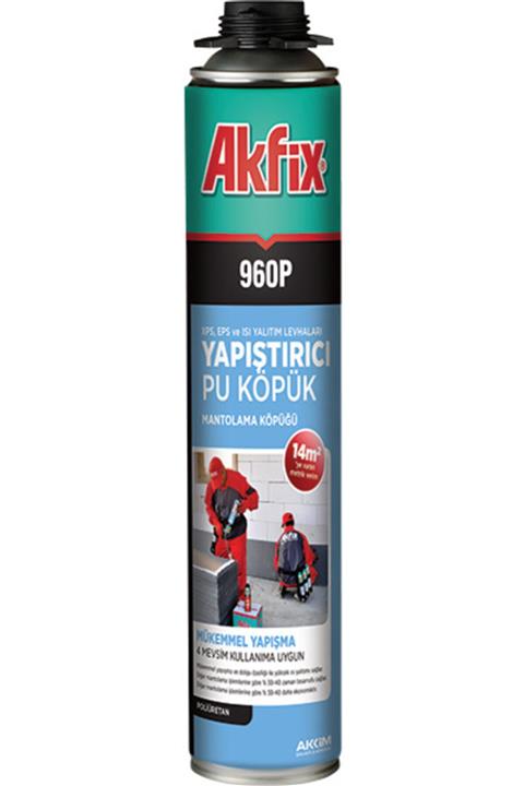 Akfix 960p Tabancalı Xps Eps Yapıştırıcı Pu Köpük 800 Ml/900 Gr