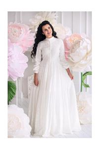Muslima Wear White Dream Elbise