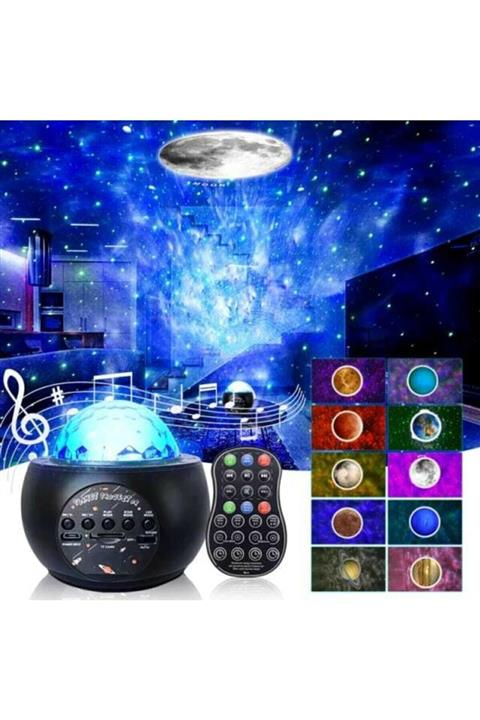 Butfulake Starry Projektör Bluetooth Hoparlör Gece Lambası Parti Işığı