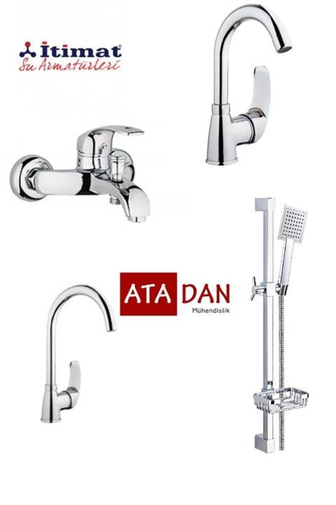 İtimat Luna Batarya Seti + Yms Kare Sürgülü Duş Seti