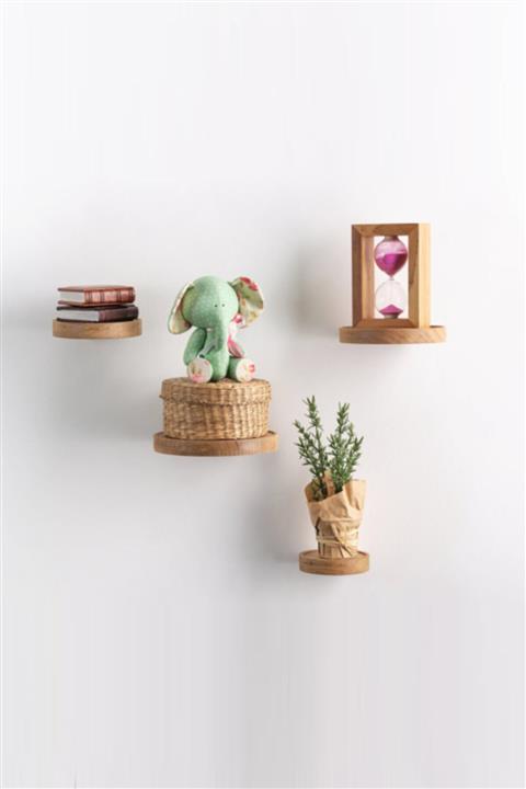EzkaWood Ahşap Saksılık Çiçeklik Rafı 4'lü