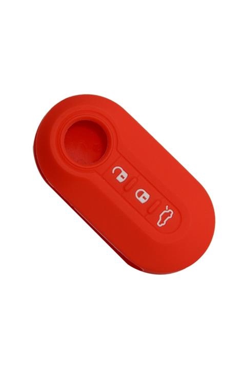 Buybuddyy Fiat Silikon Araba Anahtarı Kılıfı Kırmızı
