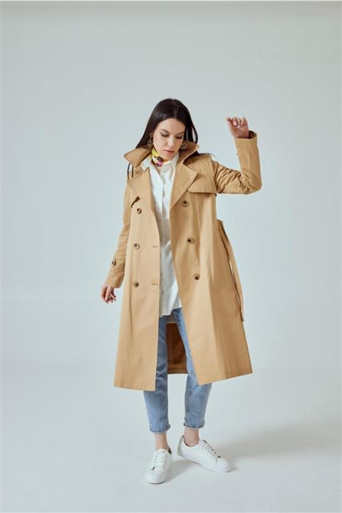 Safiye Ekiz Kahverengi Kadın Trenchcoat