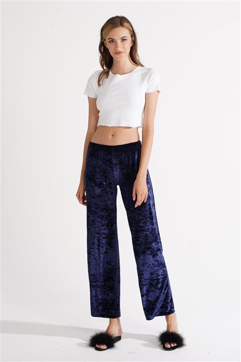 Rossa İntimo Kadife Boru Paça Pijama Alt