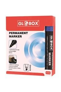 Globox Kesik Uç Permanent Marker Koli Kalemi 12'li