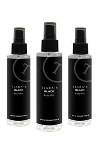 Tiaras Black For Men Body Mist 150ml X3