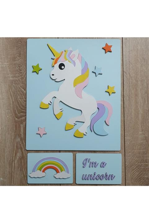 DecorOF Unicorn Tablo Seti
