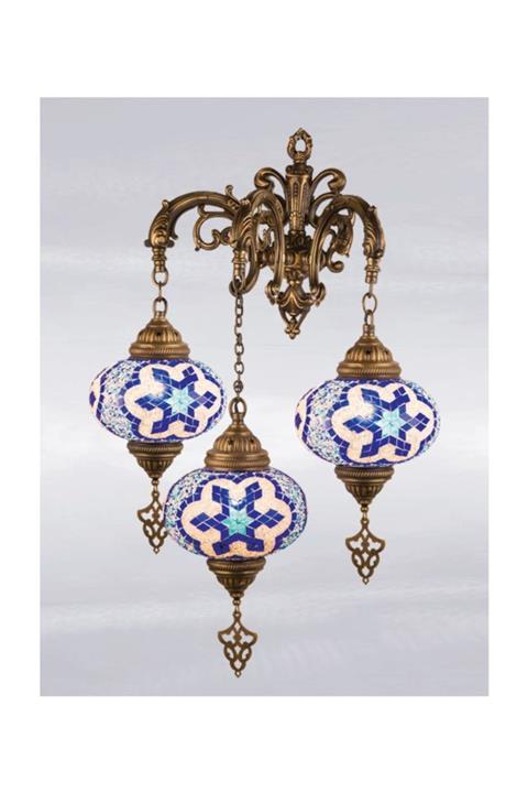 Su Damlası 3'lü Renkli Mozaik Aplik