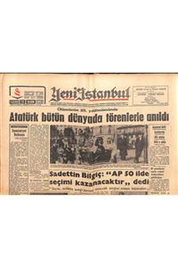 Gökçe Koleksiyon Yeni Istanbul Gazetesi 11 Kasım 1963 - Japonya'daki Kazalarda Ölü Sayısı 618'e Çıktı