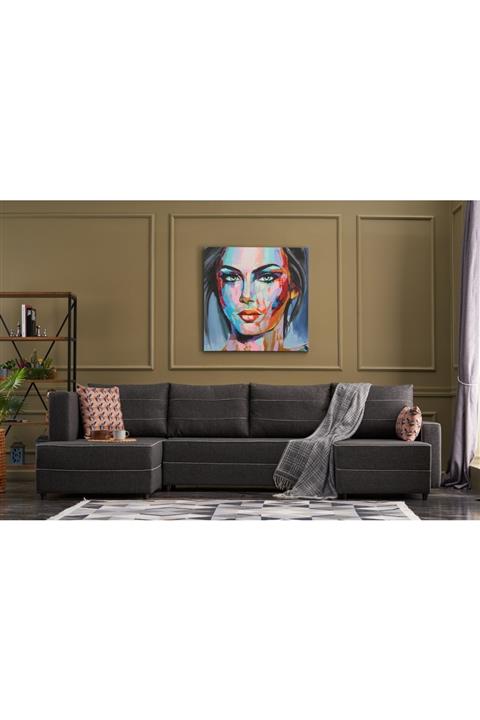 Evdebiz Ece Serisi Panoramik Köşe Antrasit