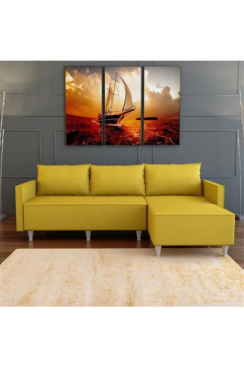 Homedora Andre Köşe Koltuk Takımı Sarı