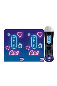 Durex Chill Karma Prezervatif Ekstra Avantaj Paketi 40’lı + Extreme Jel 50 ml