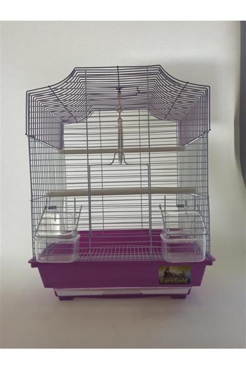 Qh Pet Cage Qh Kuş Kafesi Mor Renkli 34.5 X 28 X 45.5 Cm