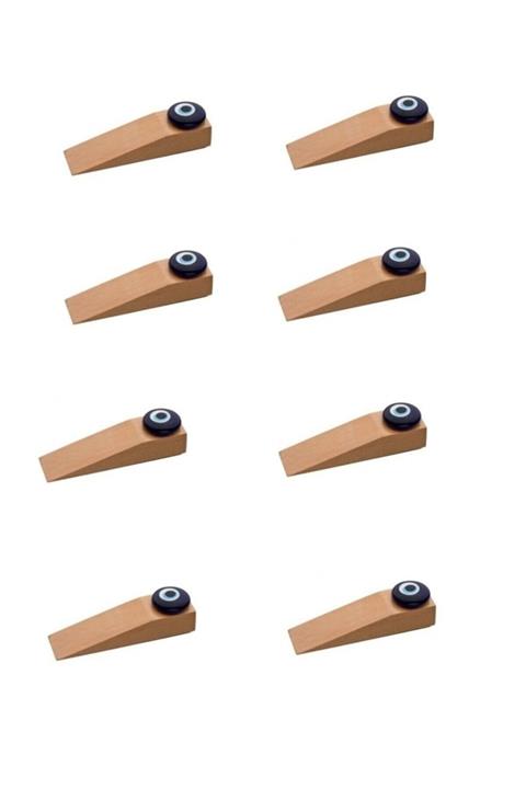 Jet's Home 8 Adet Ahşap Kapı Stoperi Nazar Boncuklu