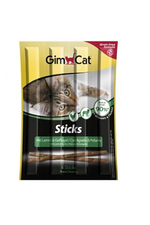 Gimcat Sticks Kuzu Etli Tavuklu Kedi Ödül Çubukları 4 Adet