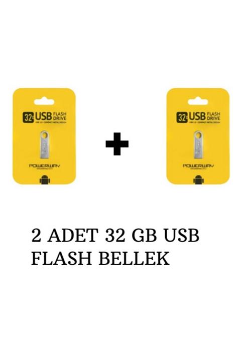 POWERWAY 2 Adet 32gb Metal Usb Flash Bellek