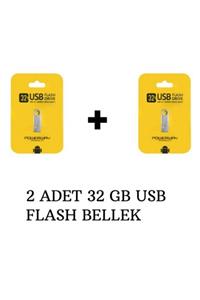 POWERWAY 2 Adet 32gb Metal Usb Flash Bellek