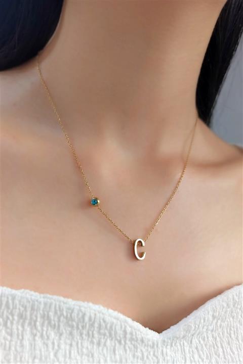 Çlk Accessories Çelik C Harf Kolye Trkolye5557 B33503