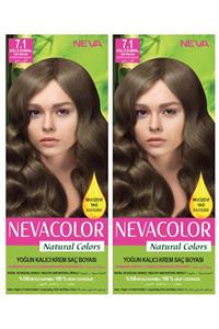 Neva Color 2’li Natural Colors 7.1 Küllü Kumral - Kalıcı Krem Saç Boyası Seti 8681655541778