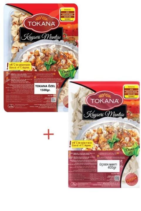Tokana Fırınlı Özel Mantı 1500gr. + Fırınlı Üçgen Mantı 400gr.