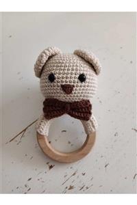 biricikkbebe Amigurumi Oyuncak Ahsap Diş Kaşıyıcı Çıngırak