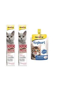 Gimcat 2 Adet Duo Paste Tavuklu Malt Kedi Macunu 50gr Yoghurt Kalsiyum Kedi Pudingi 150 gr