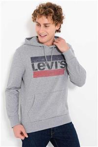 Levi's Erkek Gri Kapüşonlu Sweatshirt 19622-0039