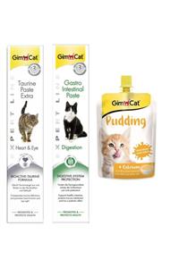 Gimcat Taurine 50 gr + Gastro 50 gr Paste Kedi Macunları + Classic Kalsiyum Kedi Pudingi 150 gr