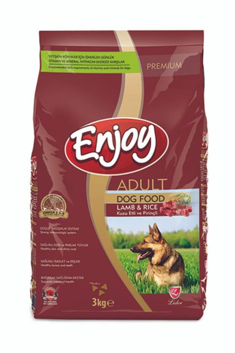 Enjoy Kuzulu & Pirinçli Yetişkin Köpek Maması 3 Kg