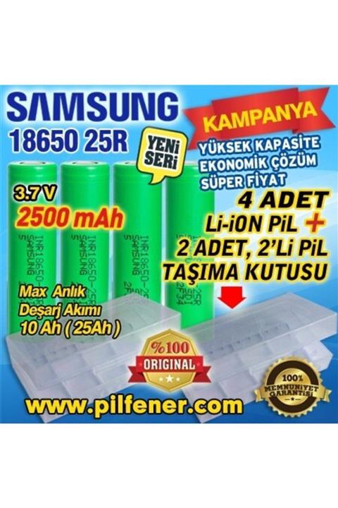 Samsung 18650 Im3t 3.7v 2500 Mah Lityum Pil (4 ADET PİL)