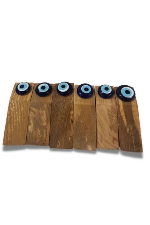 DEPOM Kapı Stoperi 6'lı Nazar Boncuk Desenli