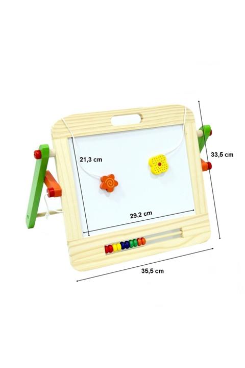 Burnis Toy Toys Ahşap Manyetik Abaküslü Yazı Tahtası Fırsat