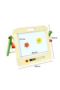 Burnis Toy Toys Ahşap Manyetik Abaküslü Yazı Tahtası Fırsat