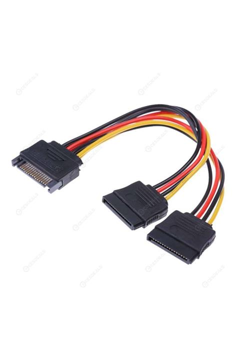 OEM Sata Power Çoklayıcı Y Kablo Ekran Kartı Güç Kablosu Bakır Kablo - Sata To 2 X Sata Power Çoklayıcı