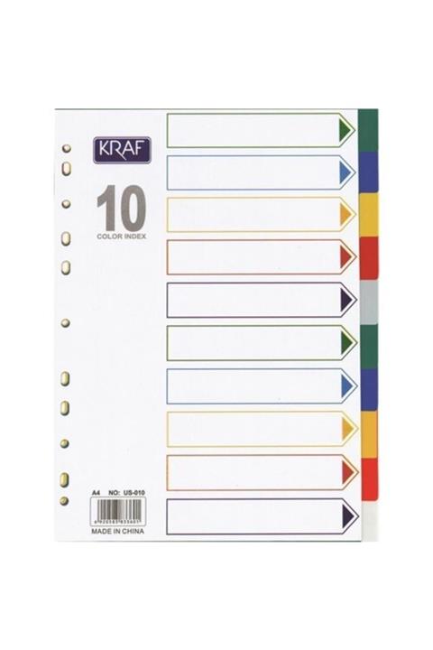 KRAF 10 Lu Renk Ayraçlı Indeks Ayraç Seperatör