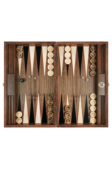 SARAY TAVLA Satrançlı Ahşap Tavla Takımı/ceviz