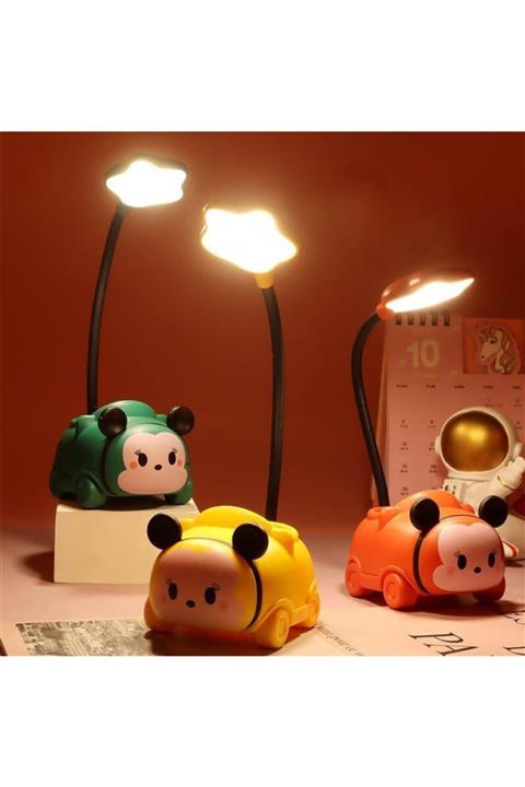 MiniHome Avec Av-6601 Sevimli Fare Kalemlikli Usb Ledli Şarjlı Masa Lambası