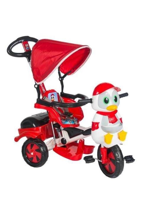 Dilaver Kırmızı Baby Poufi Penguen Ebeveyn Kontrollü Bisiklet