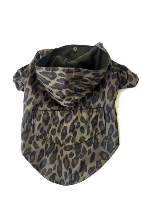 Miss Daisy Pet Boutique Yeşil Leopar Desenli Yağmurluk