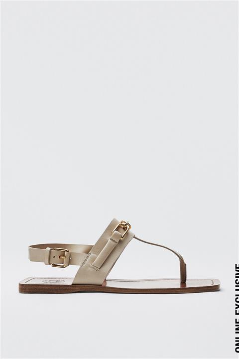 Massimo Dutti Kadın Tokalı Deri Terlik 11726850