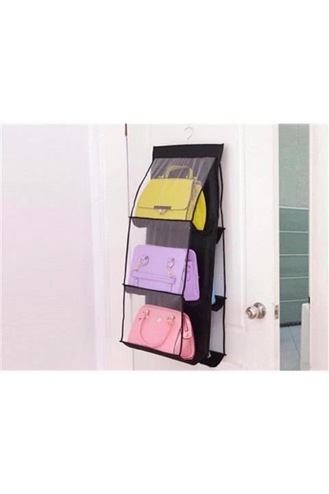 Salkım Planet Yılın Ilk Fırsatları - 6 Gözlü Pratik Dolap Içi Çanta Düzenleyici Askılık Oganizer - ™ Beyaz At®