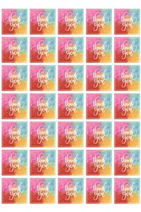 colortouch Thank You-4 Etiket 70 Adet 4x4 Cm