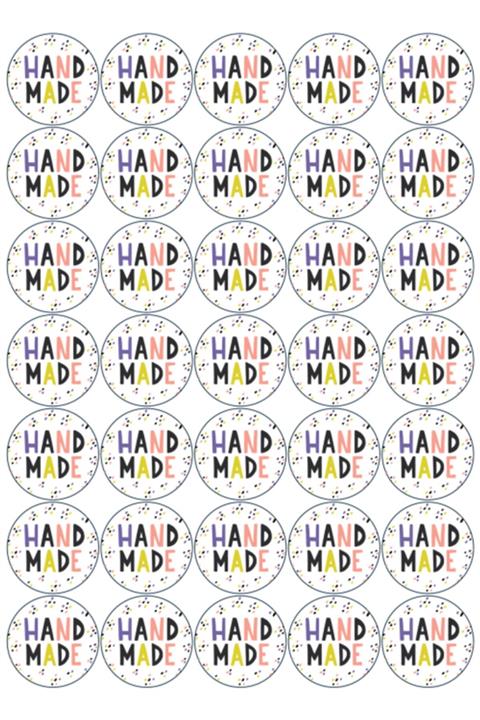 colortouch Handmade(el Yapımı) Etiket 1-sticker 4x4 Cm 70 Adet