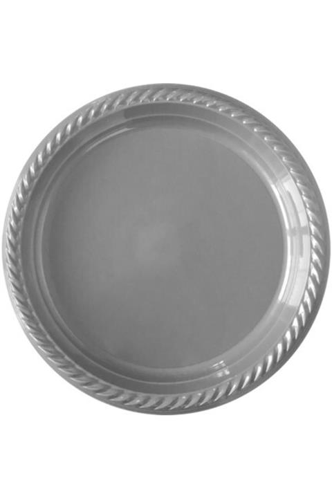 HİMARRY Gümüş Renk Plastik Tabak 22cm 25li