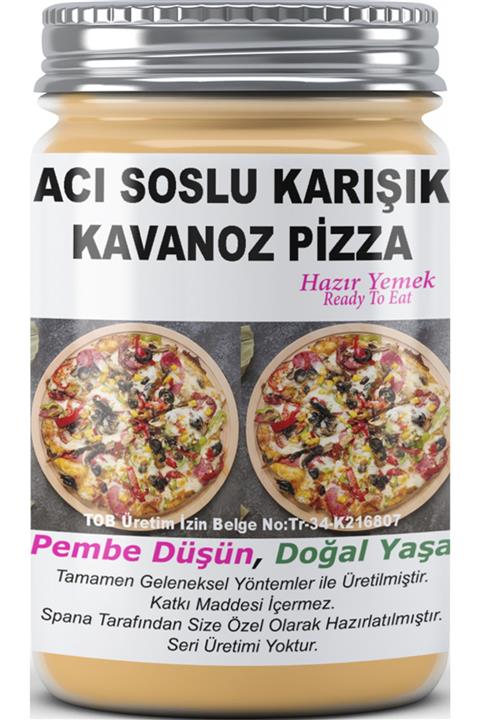 SPANA Acı Soslu Karışık Kavanoz Pizza Ev Yapımı Katkısız 330gr
