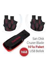 SanDisk Cruzer Blade 16gb Usb Bellek Sdcz50-016g-b35 (10'lu Paket)