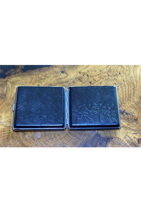 ALCAN Lüks Deri Siyah Sigara Tabakası