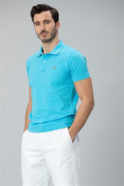 Lufian Laon Spor Polo T- Shirt Turkuaz