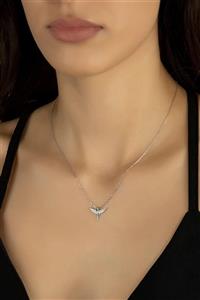 Kara Jewelry Gümüş Kolye Orijinal Swarovskı Taşlı Mikail Kılıcı Temalı Bayan Kolye