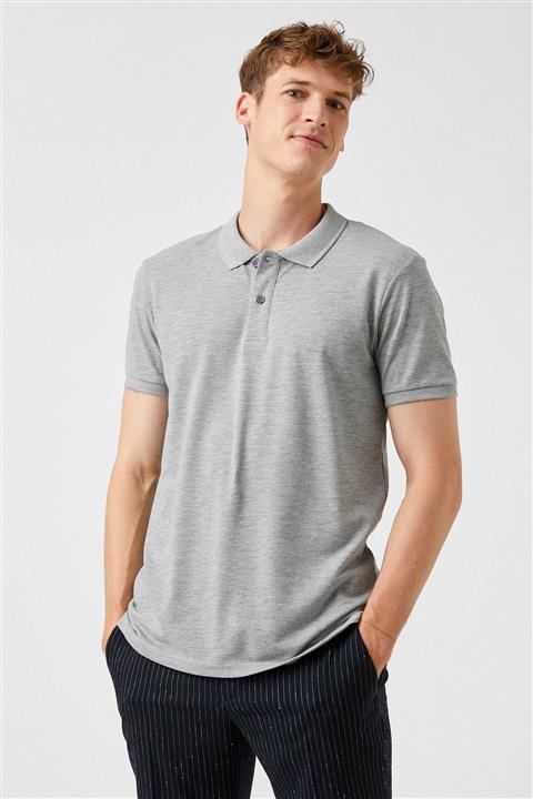 Koton Erkek Gri Polo Yaka T-Shirt